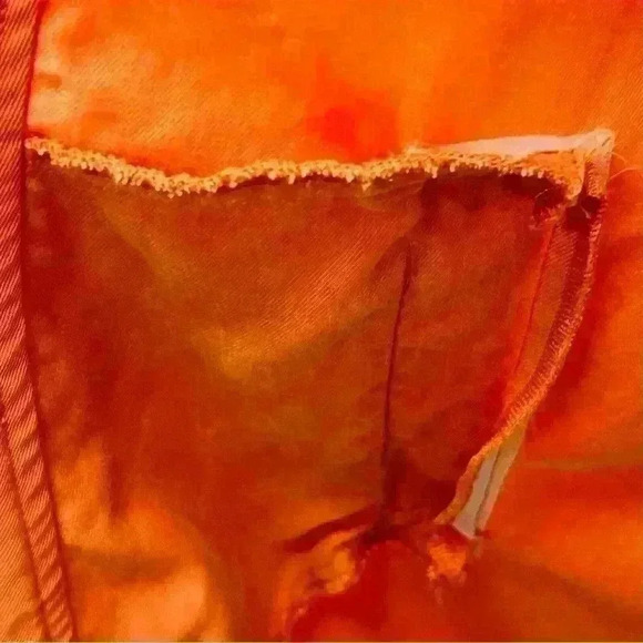 Chico's Ochre Ruffle Women’s Jacket Size 1 with inside pockets - Picture 10 of 15